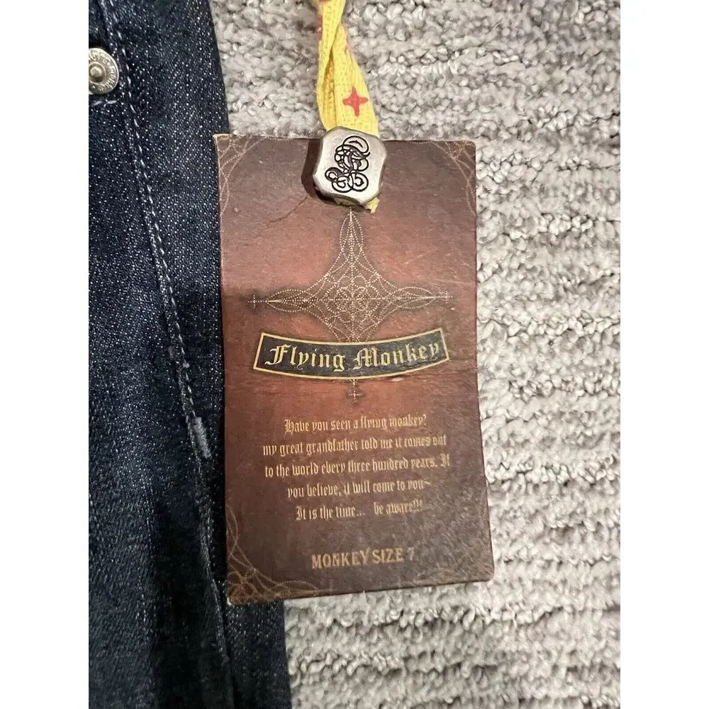 Flying Monkey Capri Jeans Juniors Dark Wash Stretch Mid Rise, Womens Sz 7, NWT